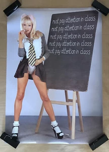 Schullehrer Poster Schulmädchen muss im Unterricht aufpassen Kreide Nachhilfe - Bild 1 von 5