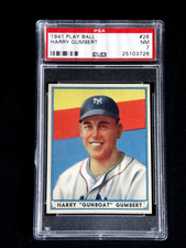 HARRY GUMBERT 1941 PLAY BALL BASEBALL CARD #26 PSA 7 NEAR MINT "GUNBOAT" GIANTS