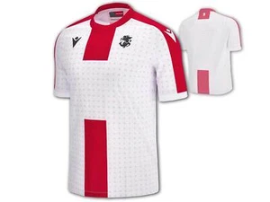 Georgien Heimtrikot 23 24 weiß Macron GFF Georgia Home Shirt Jersey M L XL XXL - Picture 1 of 4