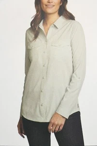 Women's Eddie Bauer Departure Long Sleeve Shirt Green Medium - Imagen 1 de 3
