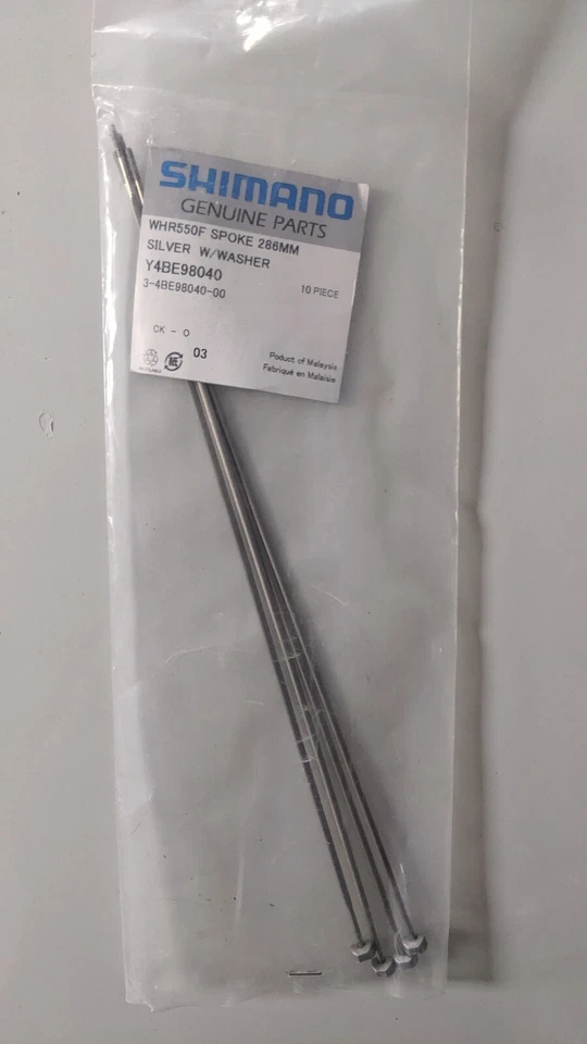 Radios plateados Shimano WHR550F 286 mm Foto 1 de 1