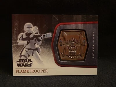 Topps Star Wars The Force Awakens Galactic Medallion Bronze M-55 Flametrooper - Image 1 of 4