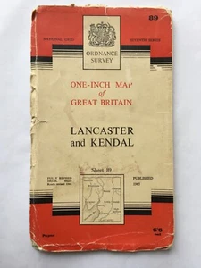 Lancaster & Kendal ‘Seventh Series’ One Inch Ordnance Survey Map 1965 Sheet 89 - Picture 1 of 6