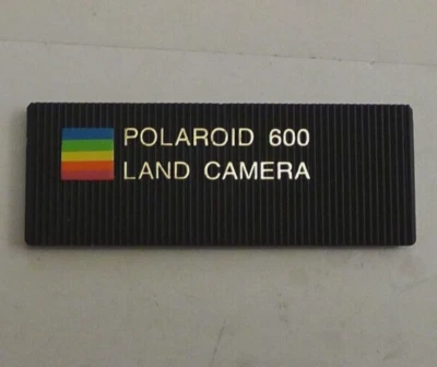 Polaroid 600 Camera Name Plate w/Rainbow & Gold Letters REPLACEMENT or Decor - Image 1 of 4