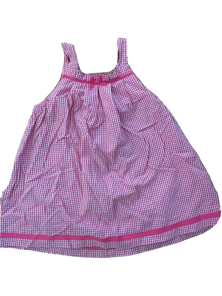 Liz Claiborne ~ Vestido de guinga rosa para niña ~ 24 meses ~ ¡Tan lindo! Foto 1 de 2
