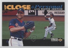 1994 Collector's Choice Up Close & Personal David Justice (Black Bar on Bottom)