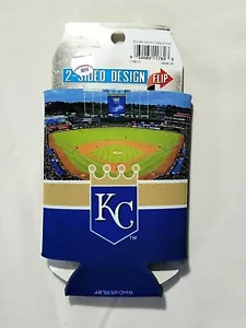 WinCraft Kansas City Royals Kauffman Stadium 2 Sided Can Cooler Koozie Baseball - Picture 1 of 2