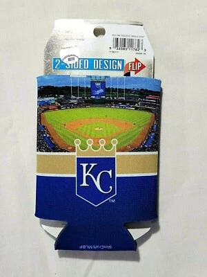 WinCraft Kansas City Royals Kauffman Stadium 2 Sided Can Cooler Koozie Baseball - Image 1 of 2