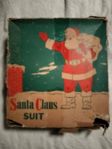 Christmas Santa Suit antique vintage made in USA size large 42-46 - Picture 1 of 4