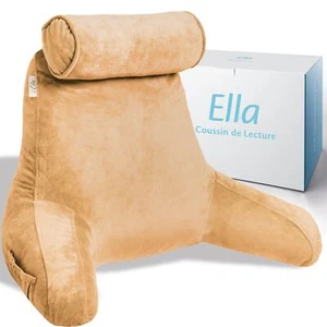 Coussin de Lecture avec rouleau de cou - Oreiller de Lecture Avec Accoudoirs ... - Photo 1/7