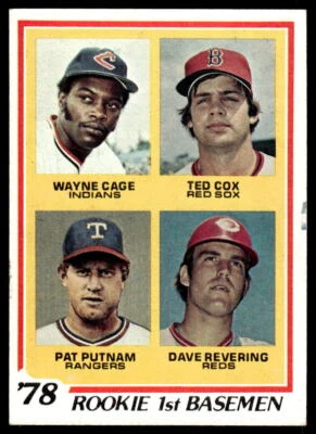 1978 Topps #706 Wayne Cage / Ted Cox / Pat Putnam / Dave Revering Rangers - Image 1 of 2