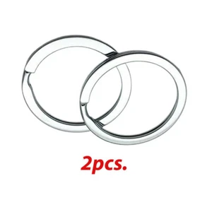 2pc Stainless Steel 30mm Flat Key Rings Silver Key Chain Split Key Ring 1.2" - Picture 1 of 5