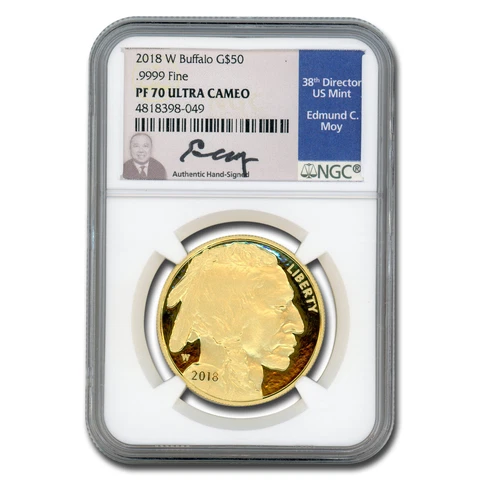 2018-W 1 oz Gold Buffalo PF-70 NGC (Moy) - SKU#256260 Cover