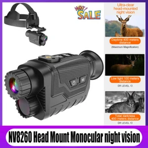 NV8260 8X Digital Zoom Head-mounted Monocular IR Night Vision 400M 4K 1080P HD - Picture 1 of 8