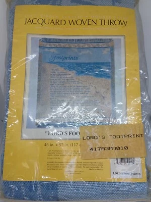 Nueva manta afgana tejida jacquard religiosa espiritual huellas de pared Foto 1 de 4