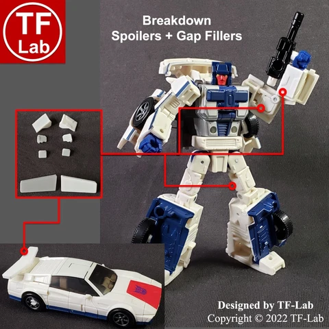 Gap Fillers + Spoilers Upgrade Kit for Transformers Legacy Evolution Breakdown Cover