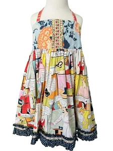 Matilda Jane Platinum Lets Get Sewing Comics Ellie Dress EUC Sz 8 # 1/16 - Picture 1 of 4