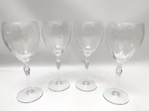 Set of 4 Mikasa Spring Petals Water/Wine Goblets Petal Stem Optic 8 3/4” - Picture 1 of 3
