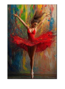 Stampe artistiche da parete ballerina,graziosa decorazione balletto,regalo per gli amanti della danza - Foto 1 di 10