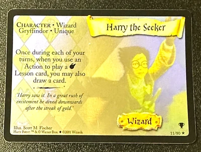 2001 Harry Potter TCG Foil Card #11/80 Harry the Seeker (Rare) WotC - Image 1 of 2