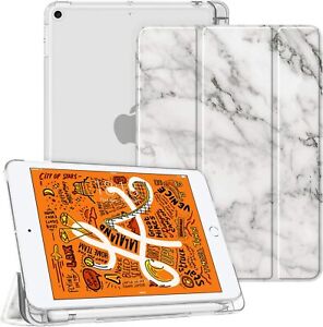 For iPad Mini 5 2019 Lightweight Slim Shell Case Translucent Frosted Back Cover