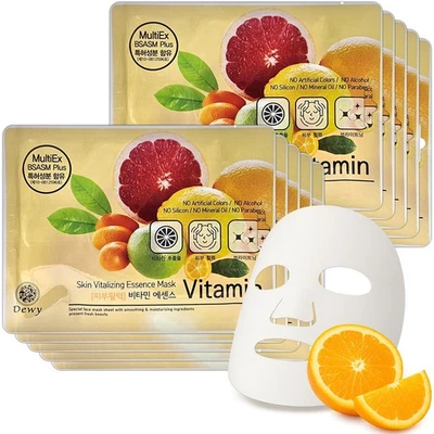 Face Mask Pack Sheet Korean Best Popular Ultra Hydrating Moisture Essence 10pcs - Image 1 of 4