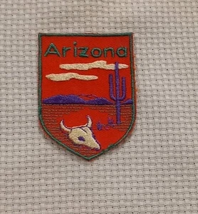 VTG Arizona Patch Arizona Desert Travel Souvenir Badge Cactus  Skull Embroidered - Picture 1 of 4
