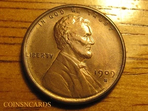 1909-S VDB Lincoln Cent Key to Series Uncirculated Monster Full Bow Tie Scarce! - Picture 1 of 4
