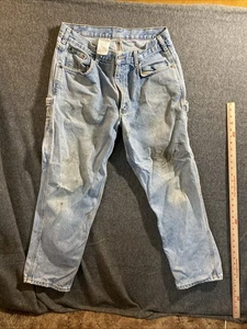 Carhartt Jeans Herren 35x30 Carpenter Work Distressed B171-DST Vintage Blau Stone Wash - Bild 1 von 17