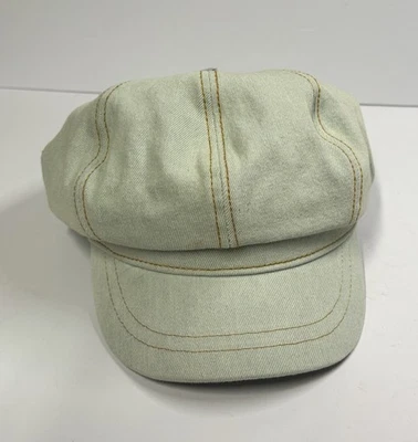 De colección Free People Azul Claro Denim Cadete Sombrero Gorra de Newsboy Talla Única Algodón Foto 1 de 4