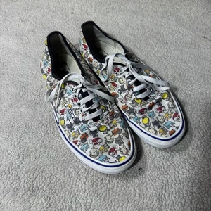 Vans Authentic Schuhe Herren Größe 10 Katzenmotiv maßgeschneidert Canvas niedrig Skate Sneaker - Bild 1 von 11