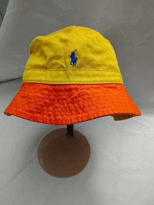 Chapéu Polo Ralph Lauren Sarja Colorida Bloqueada Preto Oliva Raro Tamanho 8-20 - Imagem 1 de 4