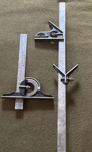 Vintage Starrett 24" Combination Square Set w/ 12” 5Pc USA 🇺🇸 Early Logo - Picture 1 of 23