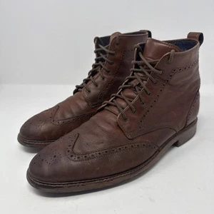 Cole Haan Men’s 10.5 M Kennedy Wingtip Woodburry Brown Boots Grand OS C26966 - Picture 1 of 17