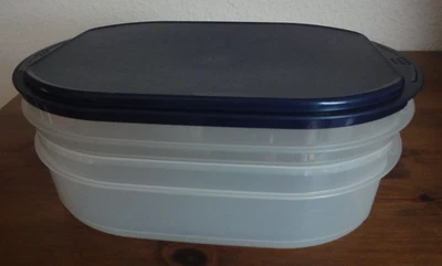 Tupperware FrischeKabinett Cool n fresh Aufschnitt Box 1 x 700 ml/1 x 1,6 L blau - Bild 1 von 4