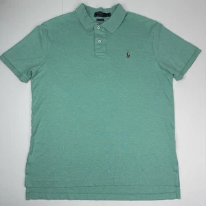 Polo golf Ralph Lauren uomo Teal Pima cotone slim manica corta L/C43,25 - Foto 1 di 12