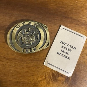 Primera Corporación de Seguridad Conmemorativa del Estado de Utah Hebilla de cinturón de colección registrada - Imagen 1 de 7