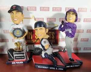 Minnesota Twins Bobblehead SGA Lot Joe Mauer #1 #2 & #4 High School Hall Of Fame - Picture 1 of 2