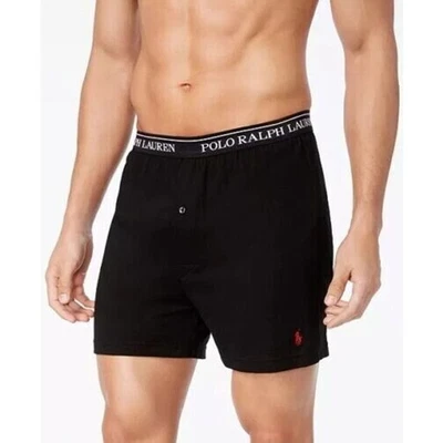 Nuevo POLO RALPH LAUREN Negro Algodón Calce Clásico Tejido Boxer Corto Talla S Foto 1 de 3