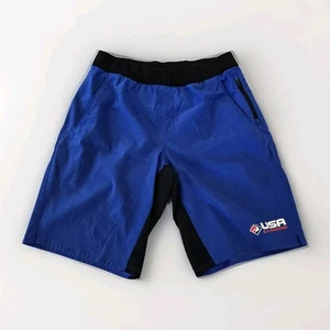RARE USA Climbing The North Face Shorts Mens Sz Small Rock Climbing Blue Outdoor - Picture 1 of 7
