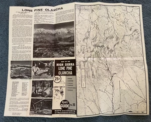 Kym's Guide 1962 Map of the High Sierra Lone Pine Olancha No. 16 - Picture 1 of 7