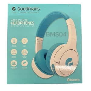 Goodmans Wireless Built In Microphone Kids Headphones - Blue - Picture 1 of 2