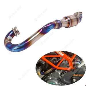 Titanium Motorcycle Exhaust System Modified for Duke 390 200 125 RC390 2017-2020 - Picture 1 of 7