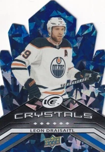 🏒 21-22 UPPER DECK ICE CRYSTALS DIE-CUT - LEON DRAISAITL #IC-31 EDMONTON OILERS - Picture 1 of 1