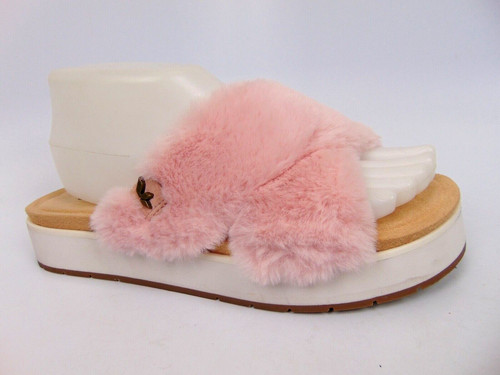 Koolaburra by UGG sandalo donna ROUBIE fuzz slide taglia 7 0 rosa slide slipper