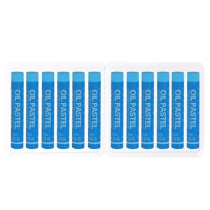 Himmelblaue Ölpastelle, 12 Stück weiche Ölkreiden cremige Pastellstifte - Bild 1 von 6