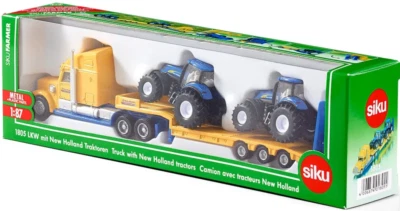 H0-LKW SIKU-1805  PETERBILT + LowLoader + 2 NewHolland Trucks 7070 - Bild 1 von 4