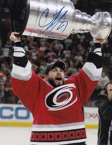 Carolina Hurricanes Cam Ward Stanley Cup Trophy Autograph 8x10 Photo Pic - Picture 1 of 1