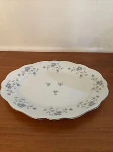 VTG Johann Haviland Bavaria Germany Blue Garland Oval China Serving Platter 13" - Picture 1 of 6