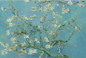 PUZZLE Quiet Art blühende Aprikosenblumen Vincent Van Gogh Öl 75 x 50 cm - Bild 1 von 4